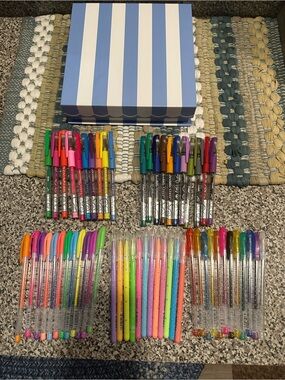 56 Piece Gel Pen Bundle with Decorative Magnetic Closure Box